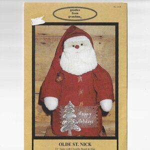 "Olde St. Nick" Pattern by Goodies From Grandma - 13" Santa